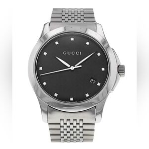 Gucci Silver and Black Watch